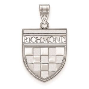 10K White Gold University of Richmond Large Shield Pendant